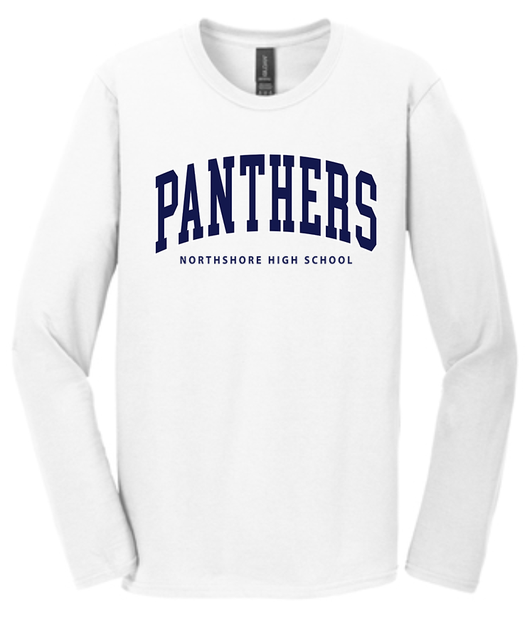 NHS Unisex Crew Neck , Hoodie or Long Sleeve T-Shirt (Panthers Navy Words)