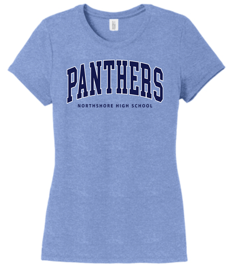 NHS Ladies T Shirt (Panthers Navy Words)