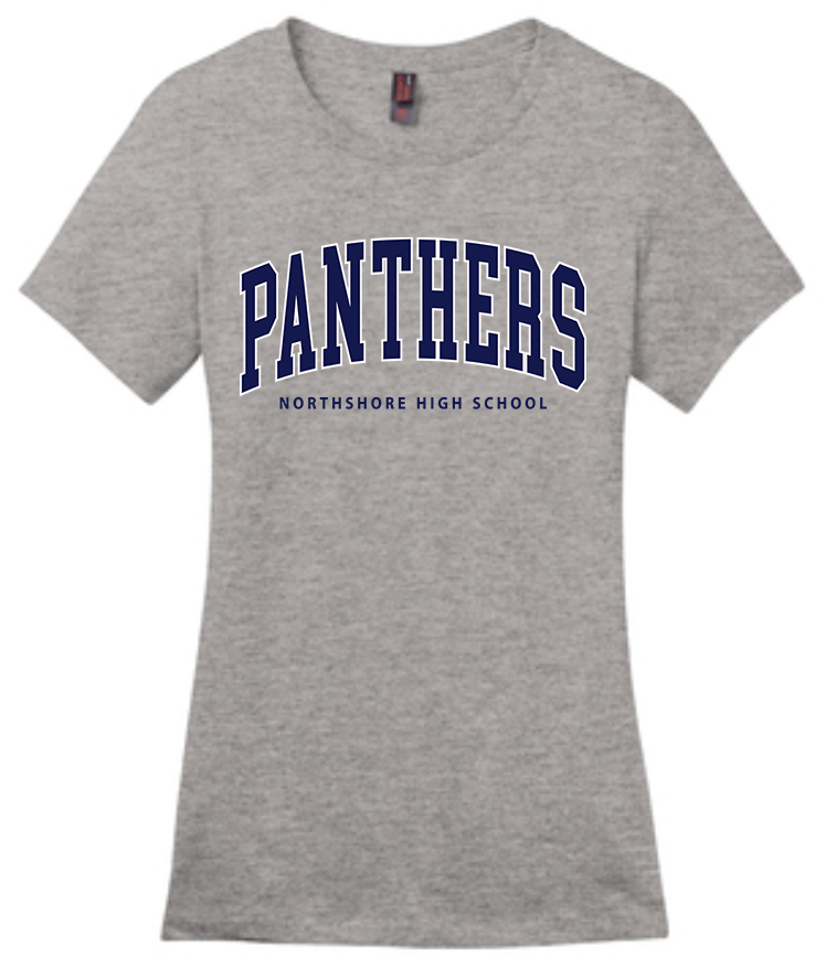 NHS Ladies T Shirt (Panthers Navy Words)